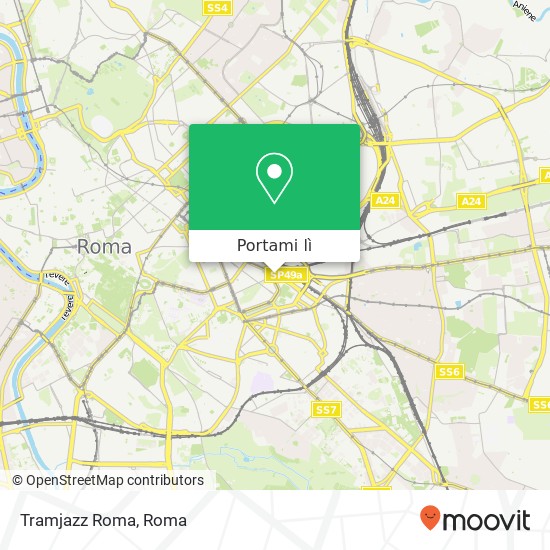 Mappa Tramjazz Roma