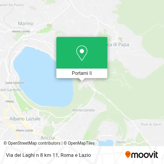 Mappa Via dei Laghi n 8 km 11