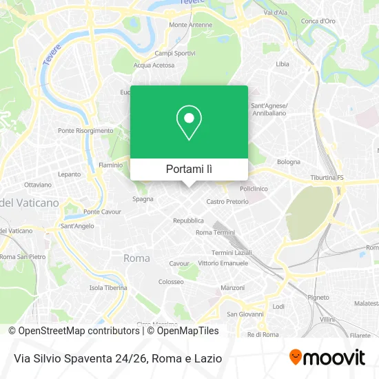 Mappa Via Silvio Spaventa 24/26
