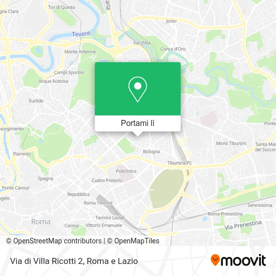 Mappa Via di Villa Ricotti 2