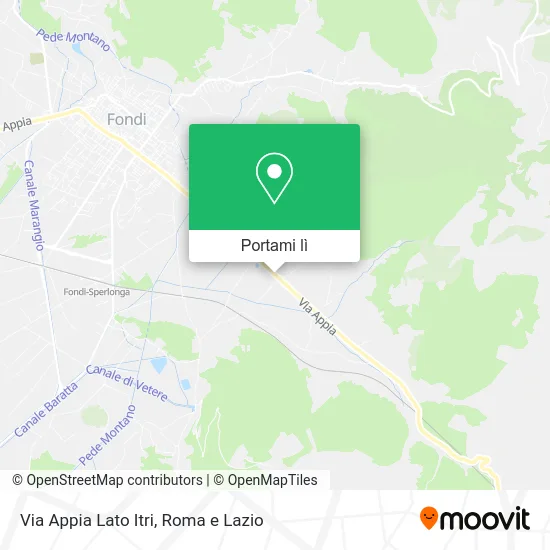 Mappa Via Appia Lato Itri