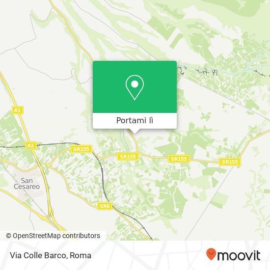 Mappa Via Colle Barco