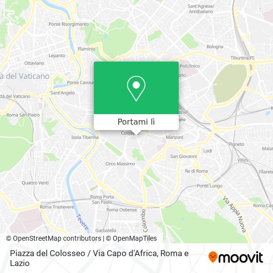 Mappa Piazza del Colosseo / Via Capo d'Africa