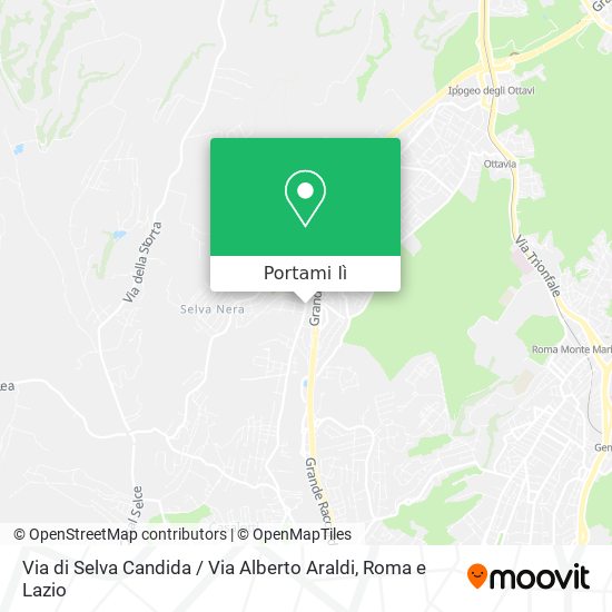 Mappa Via di Selva Candida / Via Alberto Araldi