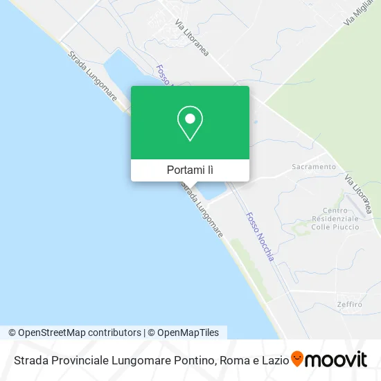 Mappa Strada Provinciale Lungomare Pontino