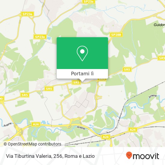 Mappa Via Tiburtina Valeria, 256