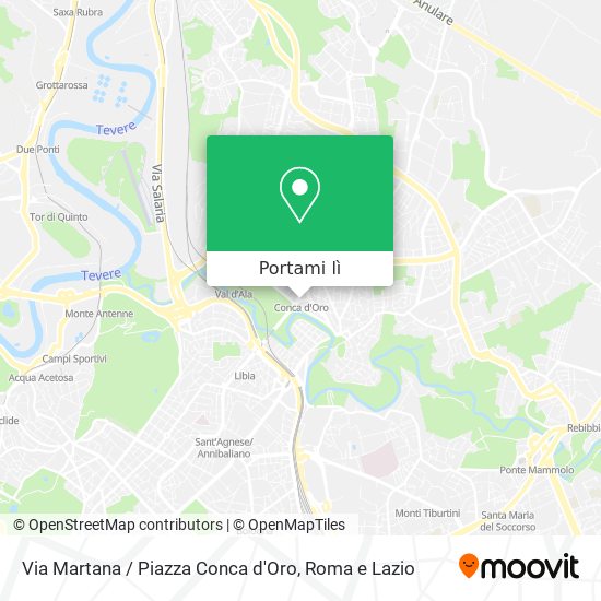 Mappa Via Martana / Piazza Conca d'Oro