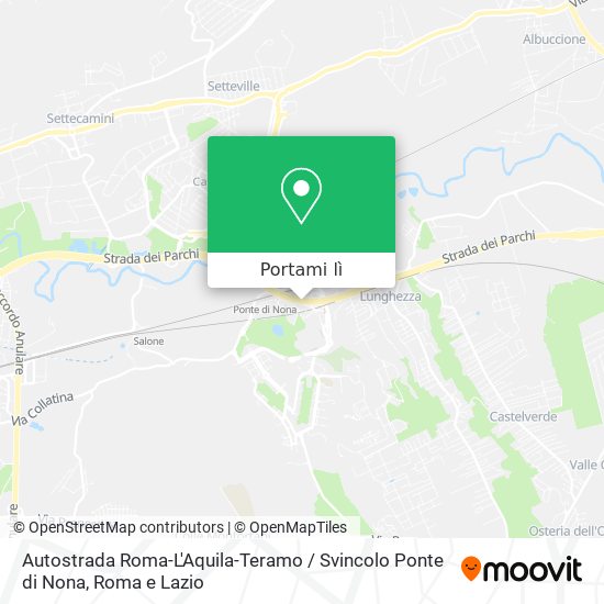 Mappa Autostrada Roma-L'Aquila-Teramo / Svincolo Ponte di Nona