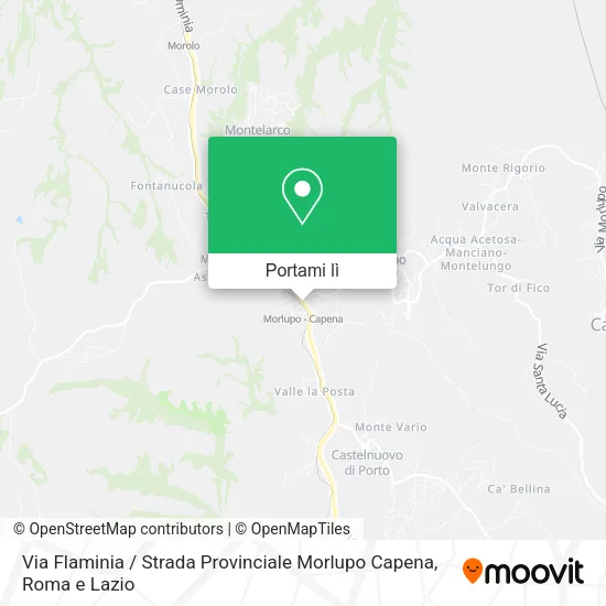 Mappa Via Flaminia / Strada Provinciale Morlupo Capena