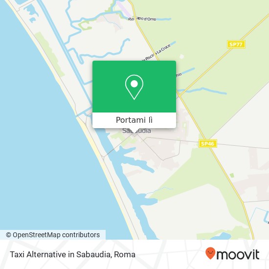 Mappa Taxi Alternative in Sabaudia