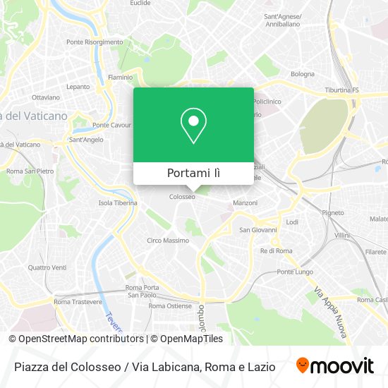 Mappa Piazza del Colosseo / Via Labicana