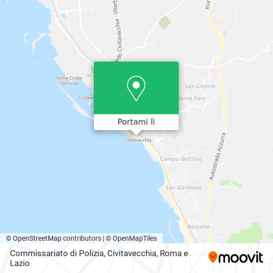 Mappa Commissariato di Polizia, Civitavecchia