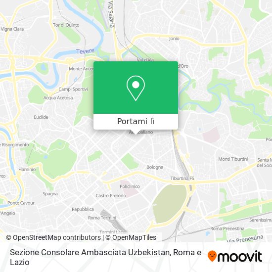 Mappa Sezione Consolare Ambasciata Uzbekistan