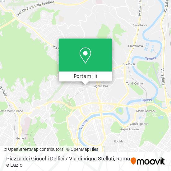 Mappa Piazza dei Giuochi Delfici / Via di Vigna Stelluti