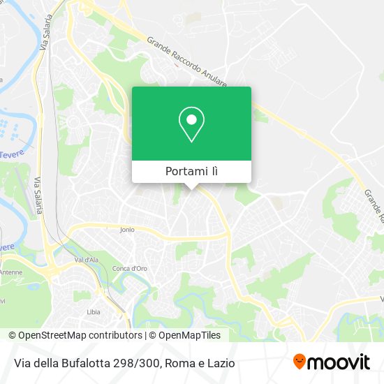 Mappa Via della Bufalotta 298/300