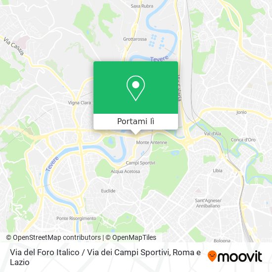 Mappa Via del Foro Italico / Via dei Campi Sportivi