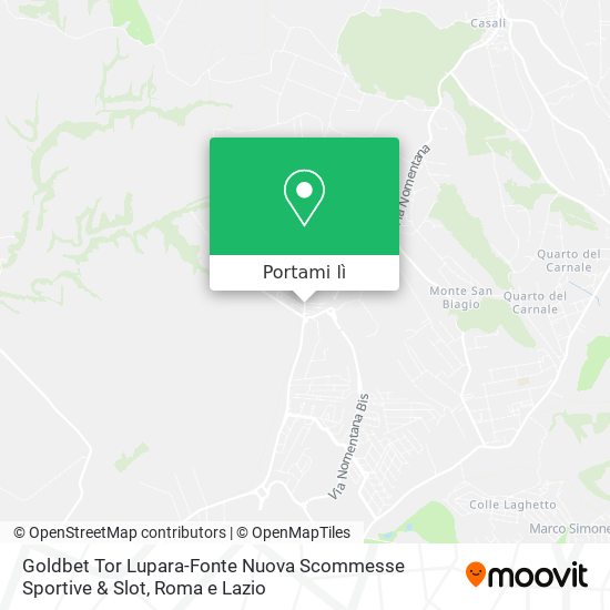 Mappa Goldbet Tor Lupara-Fonte Nuova Scommesse Sportive & Slot