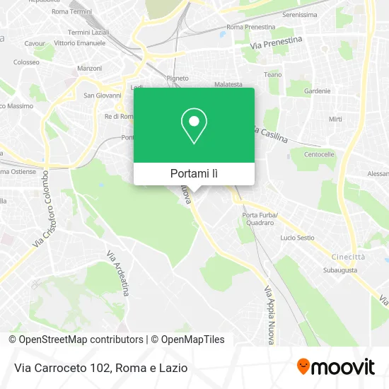 Mappa Via Carroceto 102