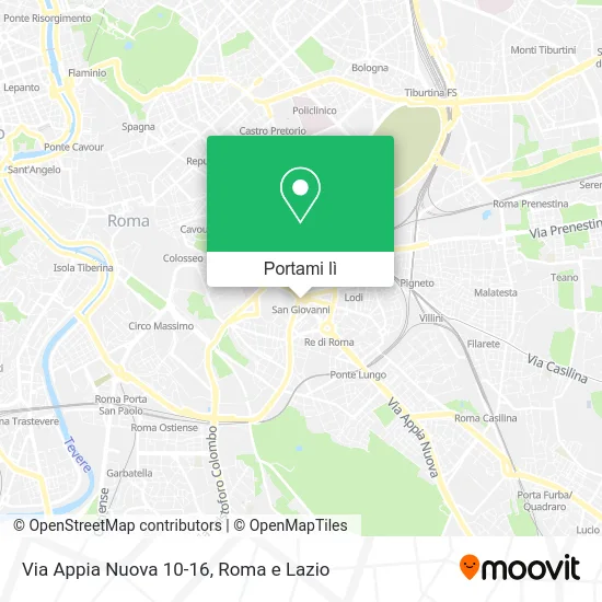 Mappa Via Appia Nuova 10-16