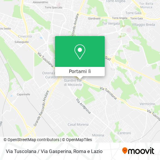 Mappa Via Tuscolana / Via Gasperina