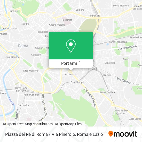 Mappa Piazza dei Re di Roma / Via Pinerolo