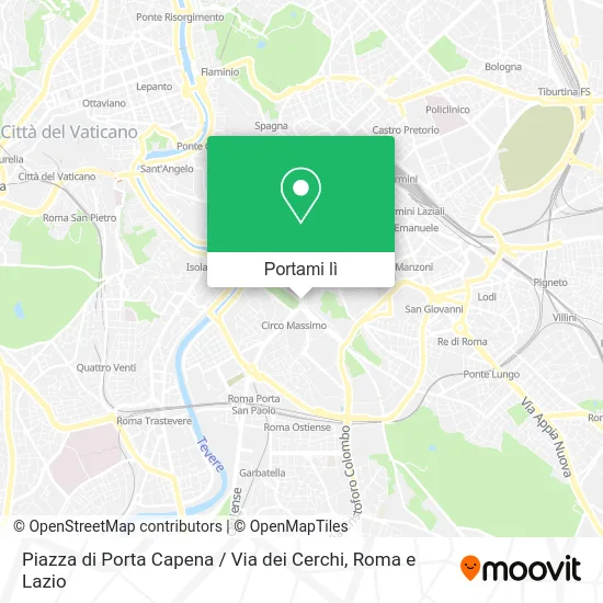 Mappa Piazza di Porta Capena / Via dei Cerchi