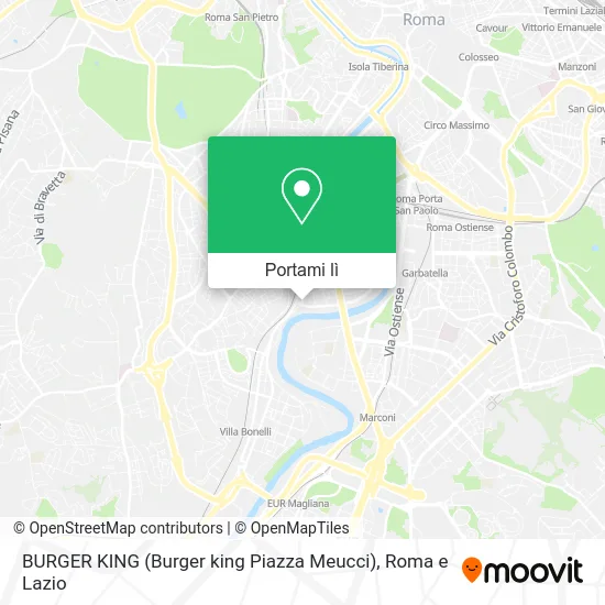 Mappa BURGER KING (Burger king Piazza Meucci)