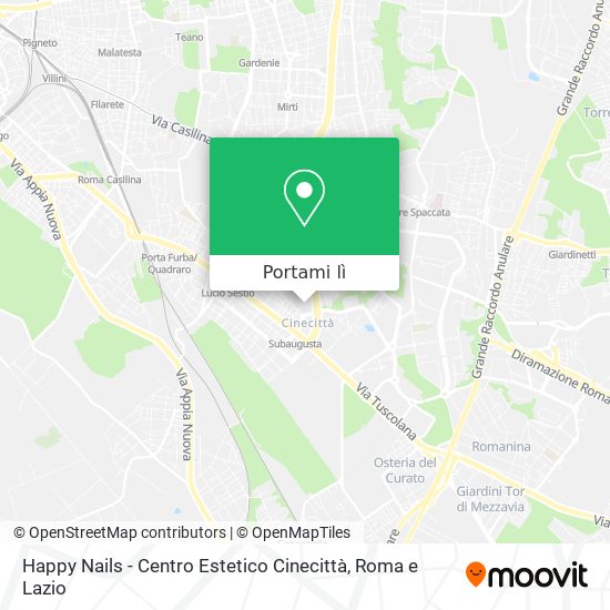 Mappa Happy Nails - Centro Estetico Cinecittà