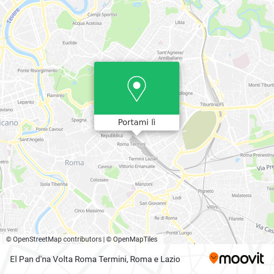 Mappa El Pan d'na Volta Roma Termini