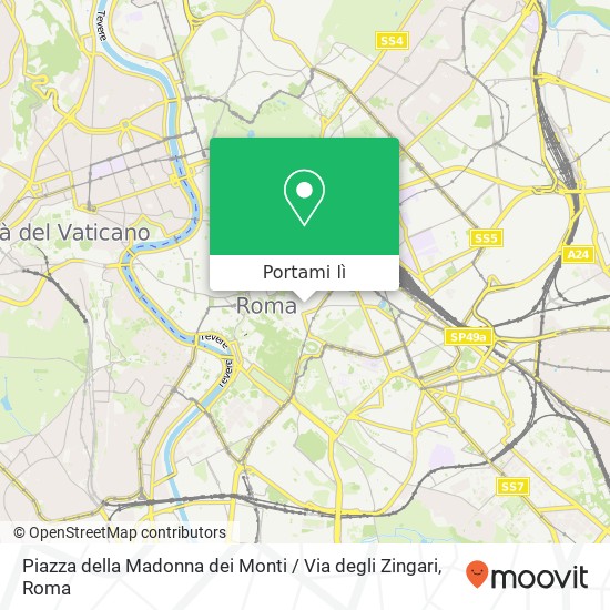 Mappa Piazza della Madonna dei Monti / Via degli Zingari