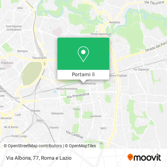 Mappa Via Albona, 77