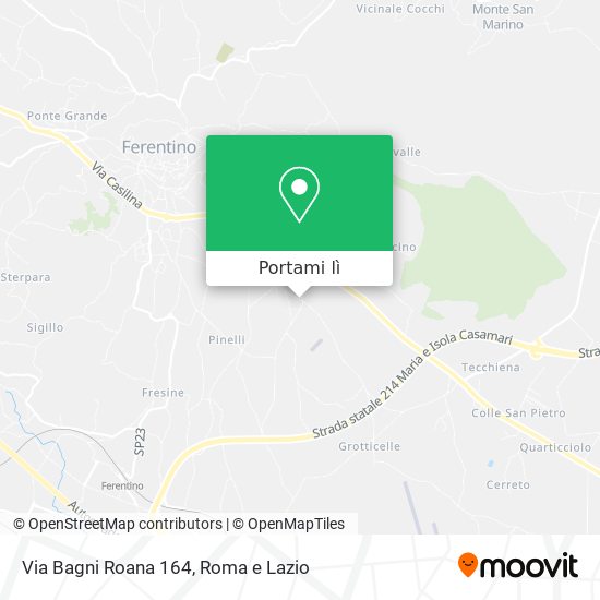 Mappa Via Bagni Roana 164