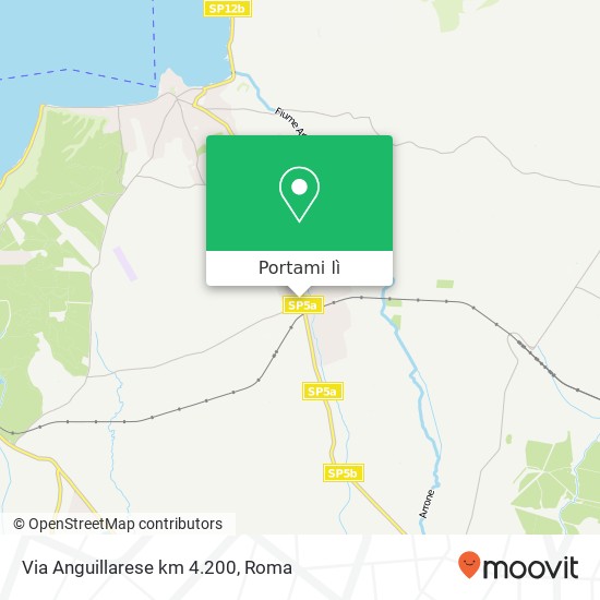 Mappa Via Anguillarese km 4.200