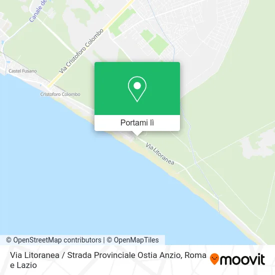 Mappa Via Litoranea / Strada Provinciale Ostia Anzio