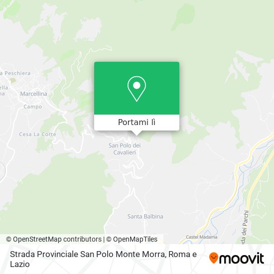 Mappa Strada Provinciale San Polo Monte Morra