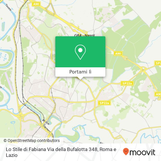 Mappa Lo Stile di Fabiana Via della Bufalotta 348