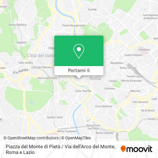 Mappa Piazza del Monte di Pietà / Via dell'Arco del Monte