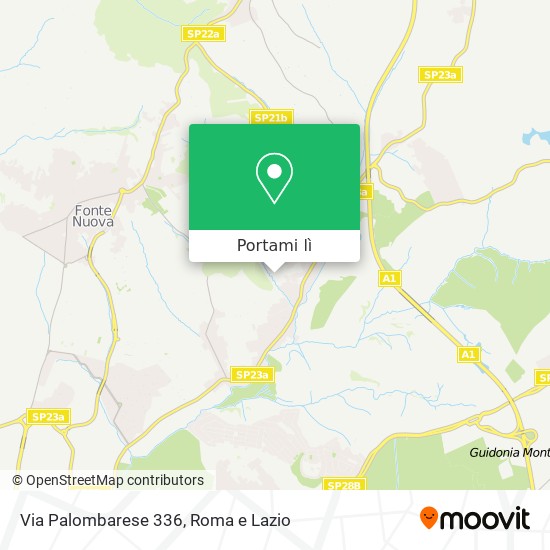 Mappa Via Palombarese 336