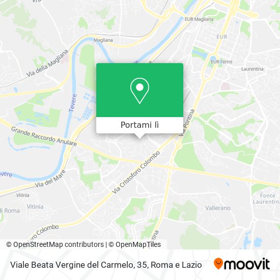 Mappa Viale Beata Vergine del Carmelo, 35