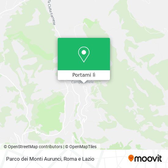 Mappa Parco dei Monti Aurunci