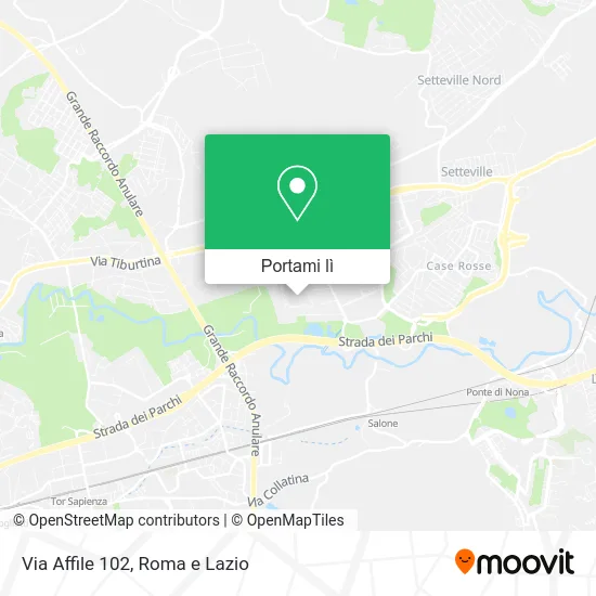 Mappa Via Affile 102