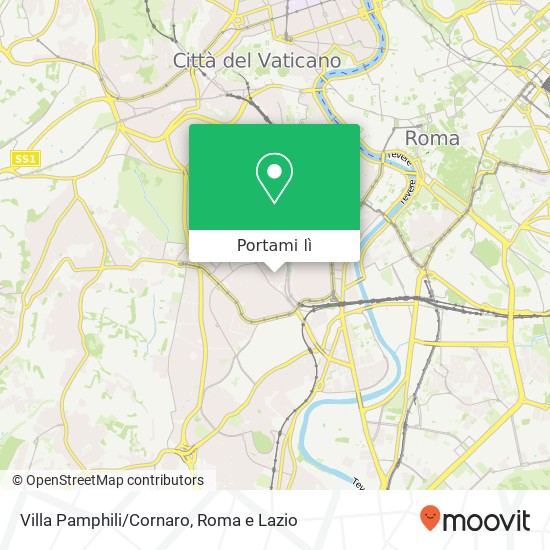 Mappa Villa Pamphili/Cornaro