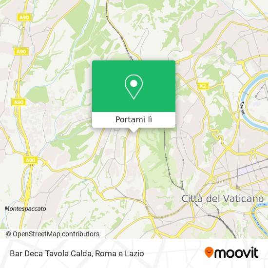 Mappa Bar Deca Tavola Calda