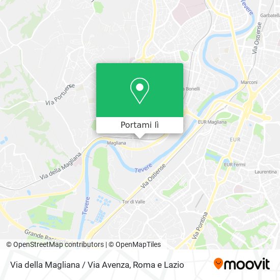 Mappa Via della Magliana / Via Avenza