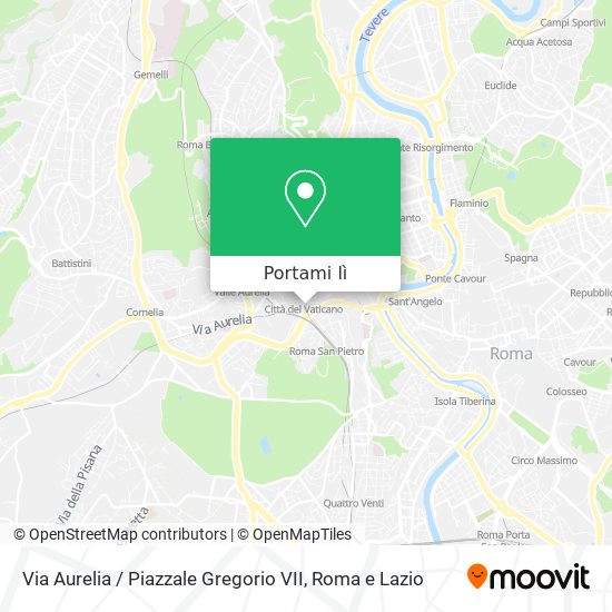 Mappa Via Aurelia / Piazzale Gregorio VII