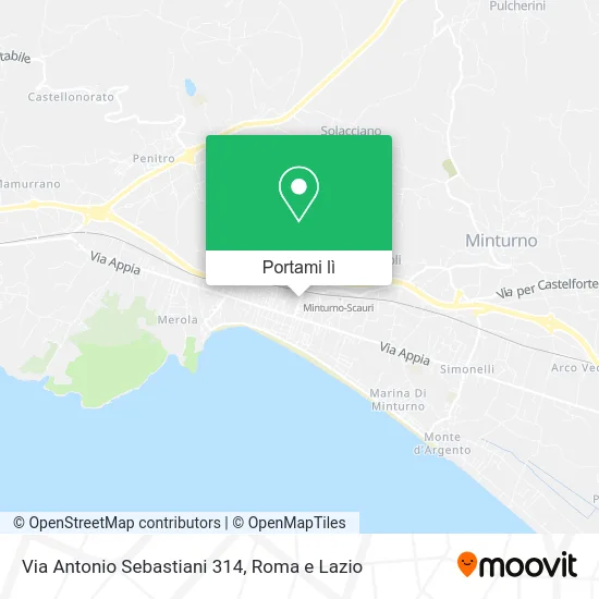 Mappa Via Antonio Sebastiani 314