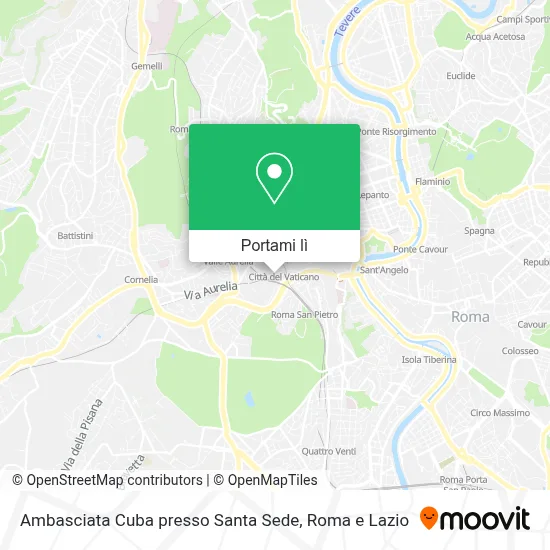 Mappa Ambasciata Cuba presso Santa Sede