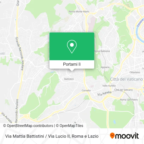 Mappa Via Mattia Battistini / Via Lucio II