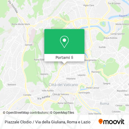 Mappa Piazzale Clodio / Via della Giuliana
