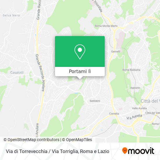 Mappa Via di Torrevecchia / Via Torriglia